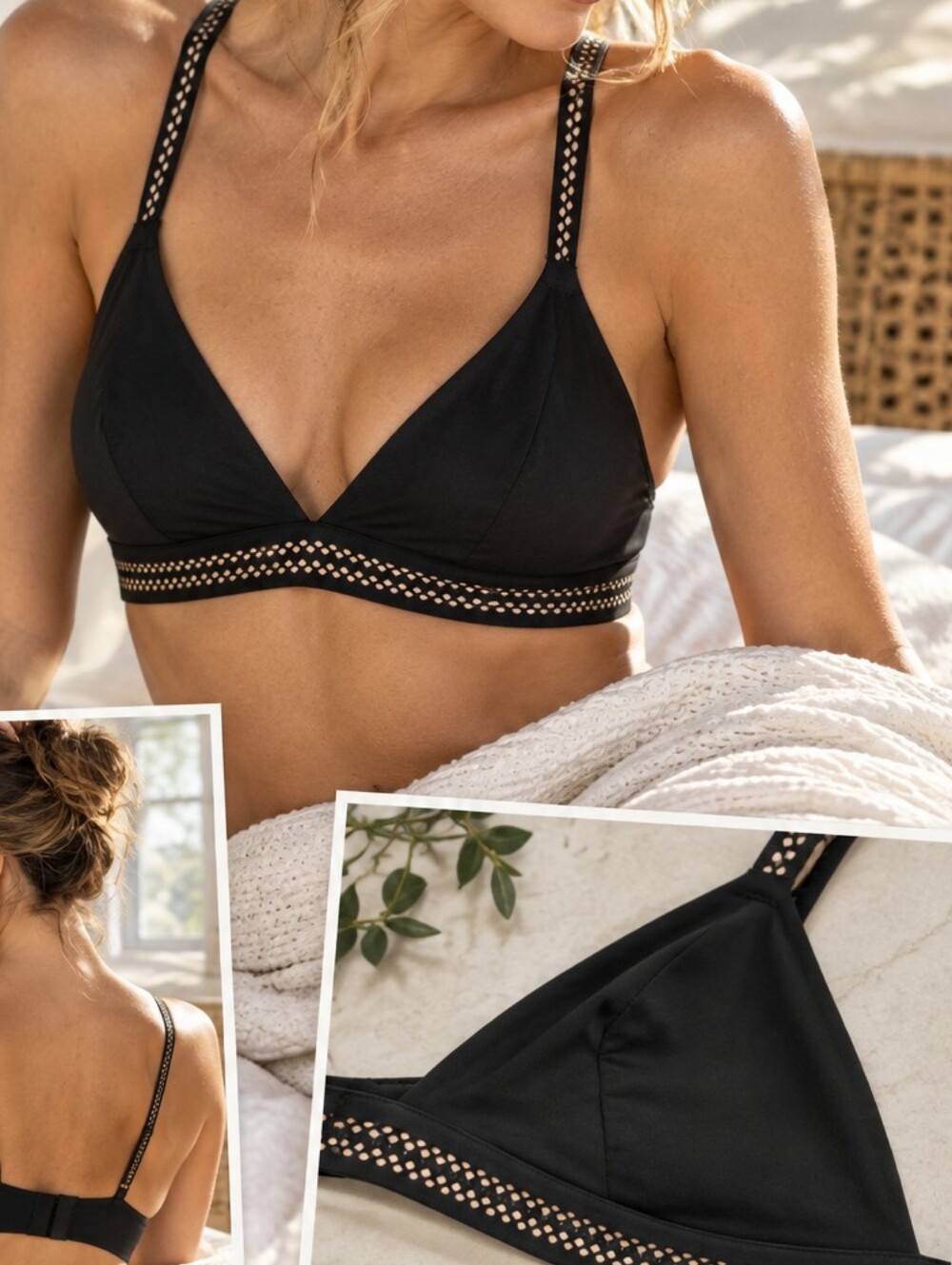 DKNY wireless triangle bralett size small